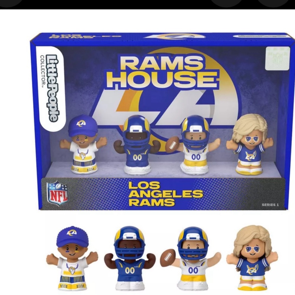 Fisher Price NFL Los Angeles Rams Little People Collector Set New Rams House